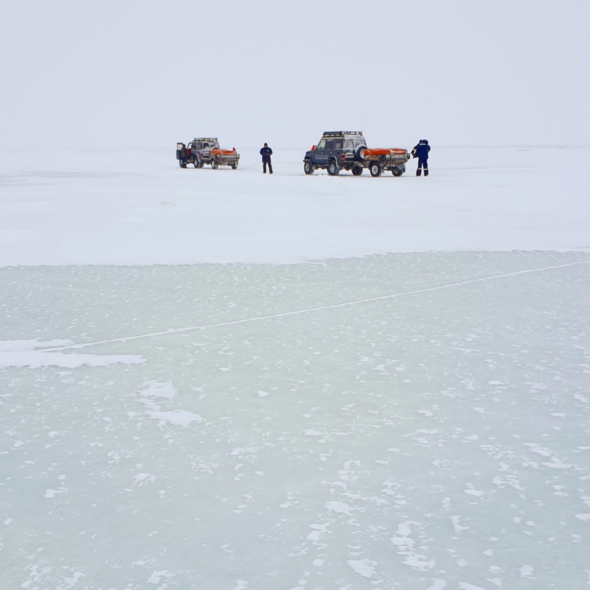 На льду моря Лаптевых