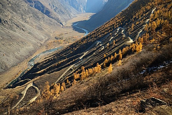 Алтай - вид с перевала Кату-Ярык