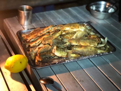 Ужин приготовленный из даров реки