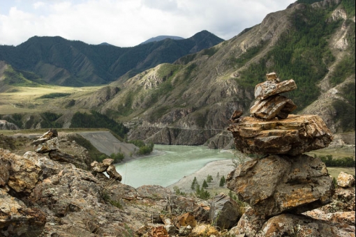 Обзорный тур по Алтаю - слияние рек Катунь и Чуя